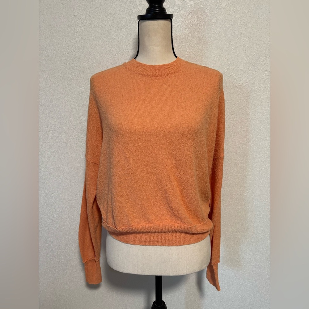O’Neill Ashore Crew Sweater Orange Lightweight Pullover - Picture 2 of 6